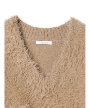 Green Parks フェザーＶネックニットプルオーバー Beige