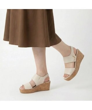 ing <ing>ワンポイントウエッジソールサンダル アイボリー