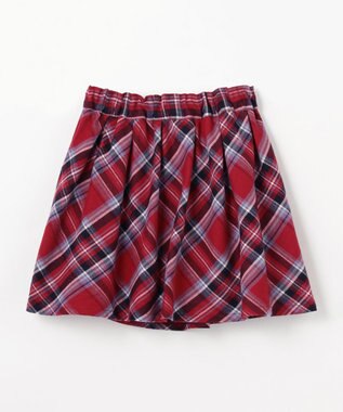 ANY KIDS チェック柄 スカパン レッド系