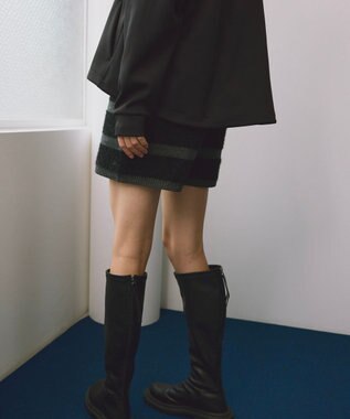 OP／FILA 【ocean pacific】ふんわりハグニットショートパンツ ブラック