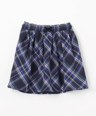 ANY KIDS チェック柄 スカパン ブルー系