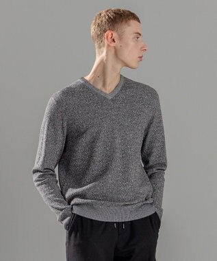 JOSEPH HOMME ライトアムンゼン　Vネック ライトグレー系