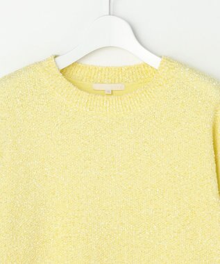 自由区 S ブークレミックスツイード ニット イエロー