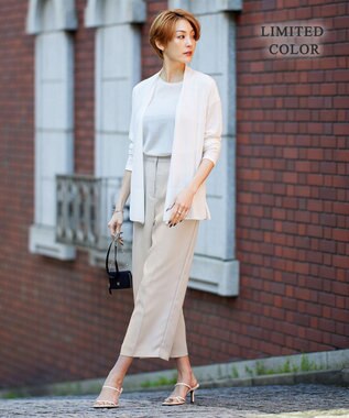 ICB 【WEB限定カラーあり】FluidBackSatin ワイドクロップドパンツ トープ系［WEB限定］