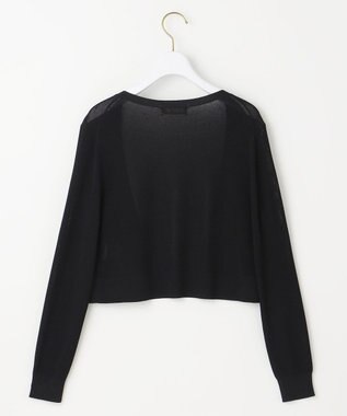 ANY SIS 【接触冷感・UVケア】ショートレングス畔 カーディガン ブラック