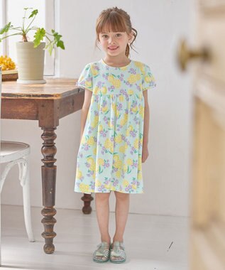 ANY KIDS カットソー サマー ワンピース ミントレモン