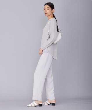 ICB 【WEB限定カラーあり・洗える】ペーパーブレンドシャインニット プルオーバー トープ系