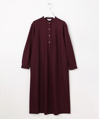 J.PRESS LADIES ウールスムース ワンピース バーガンディ系