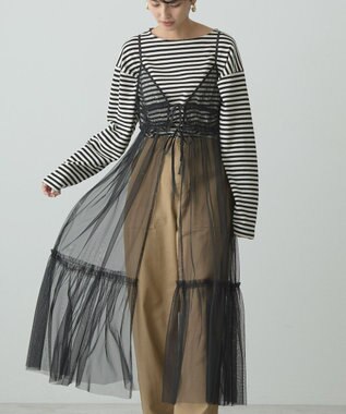 AMERICAN HOLIC ティアードチュールワンピース Black