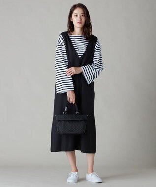 Y'SACCS PolkaDots口折れミニトート ブラック