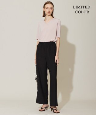 ICB L 【WEB限定カラーあり・接触冷感・UVケア・洗える】 シンセティックハイゲージ 半袖ニット ピンク系［WEB限定］