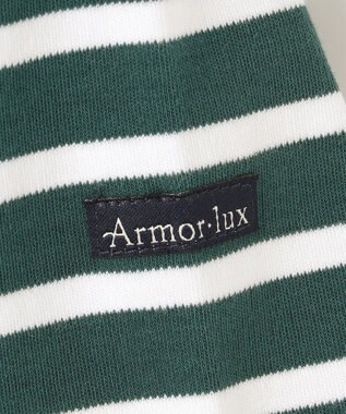 23区 L 【洗える】Armor-lux スムース ボーダー カットソー ブラック×ホワイトボーダー