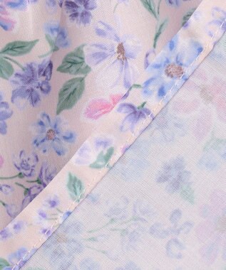 ANY KIDS 花柄キャミセット 長袖 Tシャツ ホワイト×ラベンダー系花柄