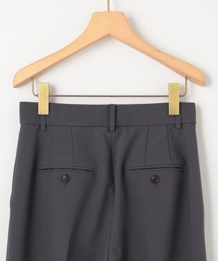 組曲 S 【WEB限定】ベーシックダブルクロス ワイドストレートパンツ チャコールグレー系