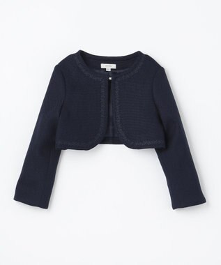 ANY KIDS ノーカラーボレロジャケット ネイビー