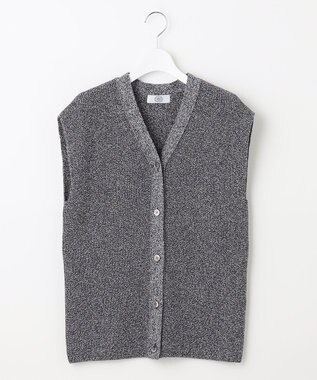 J.PRESS LADIES 【洗える】 シネコットン ニットジレ ネイビー系