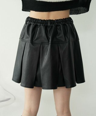 WEGO PUプリーツスカパン ブラック