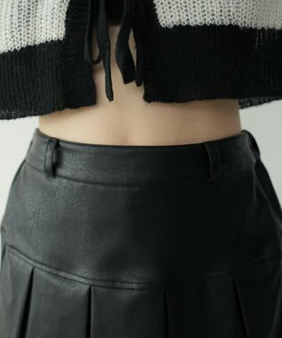 WEGO PUプリーツスカパン ブラック