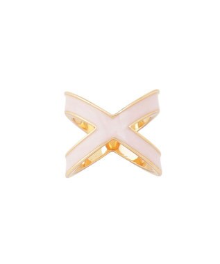 MOONBAT Luna Luce(ルナルーチェ)スカーフリング パール調 Cross Ring お手持ちのスカーフを通すだけ ギフト ペールピンク