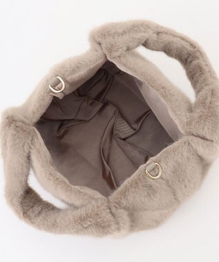 ANY カラーファーバッグ モカ