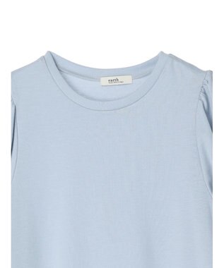 earth music&ecology 配色スカラップスリーブＴＥＥ Sax