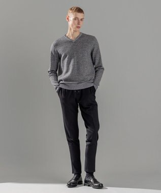 JOSEPH HOMME ライトアムンゼン　Vネック ライトグレー系