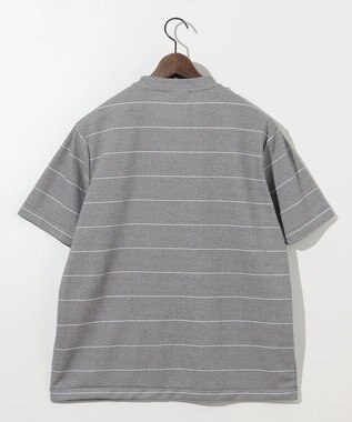 JOSEPH ABBOUD 【和紙ニット/日本素材・縫製/ 軽量/通気性/速乾性】和紙フライスボーダー Tシャツ ライトグレー系2