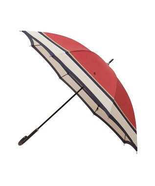 MOONBAT 【日本製/ジャンプ傘】POLO RALPH LAUREN（ポロ ラルフローレン） 長傘 マルチボーダー レッド