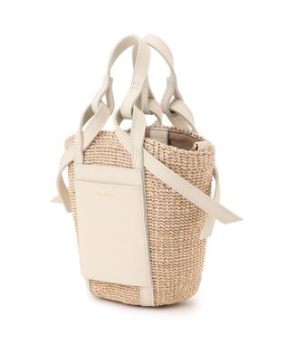 23区 VIOLAd'ORO アバカ 2WAY ミニ ショルダーバッグ ホワイト系