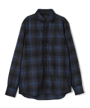 JOSEPH HOMME 【新素材】フェードフラノチェック / シャツブルゾン ネイビー系3