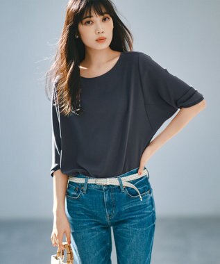 23区 ロングメッシュ ベルト ホワイト系