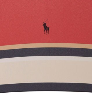 MOONBAT 【日本製/ジャンプ傘】POLO RALPH LAUREN（ポロ ラルフローレン） 長傘 マルチボーダー レッド