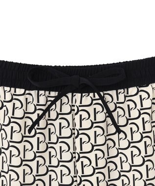 BEIGE， 【S-size】MONT THABOR / ロゴパンツ Ecru×Black