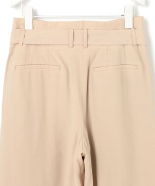 ICB 【接触冷感・UVカット・洗える】 T/Rドライリネン ワイドストレートパンツ ベージュ系