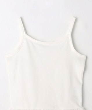 ANY KIDS 【洗濯機可能/吸汗速乾】裾レース ドライタッチ キャミソール オフホワイト