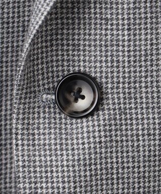 GOTAIRIKU 【CANONICO/カノニコ】サキソニーウールコットンブレンド ジャケット_グレー千鳥柄 ライトグレー×千鳥格子