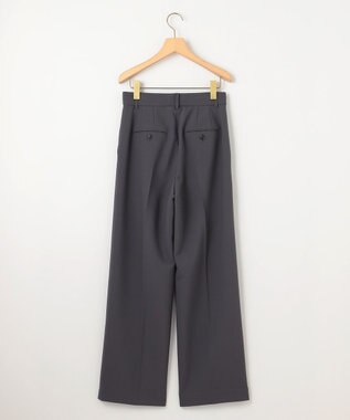 組曲 S 【WEB限定】ベーシックダブルクロス ワイドストレートパンツ チャコールグレー系