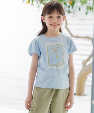 組曲 KIDS 【110-140㎝】 wonderful rainy day Tシャツ サックスブルー