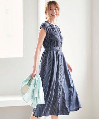 ANY SIS フロントボタンシャーリング ワンピース