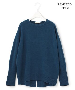 ICB L 【WEB限定】ファインメリノバルキー プルオーバー マリンブルー系