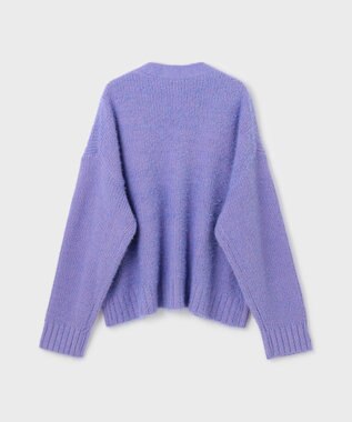 GRACE CONTINENTAL フェザールーズニットカーディガン ラベンダー