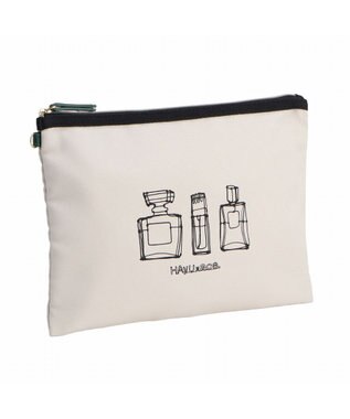 ACE BAGS & LUGGAGE HAyU × ace.  フラットポーチ 3点セット 猫柄 17825 アイボリー