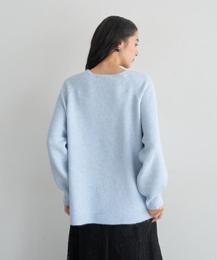 YECCA VECCA Vネックルーズニット Sax