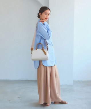 TOPKAPI 【Breath TOPKAPI】RIPPLE リプル ミニ ボストンバッグ チャーム付き アイボリー