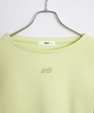 WEGO ヴィンテージウォッシュリブロンT ライム