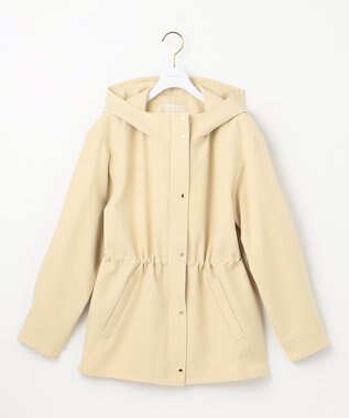 ANY SIS 【撥水・UVカット・洗える】フーデットハーフ コート イエロー