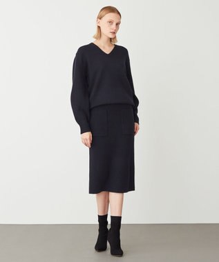 BEIGE， DOUAI / ニットスカート Navy