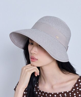 TOCCA 【サイズ調整可】HALF BRIM RIBBON HAT ブレードハット グレージュ系