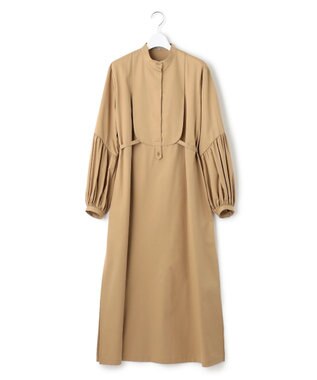 23区 【23区 lab.】ハイカウントコットン マキシ丈 シャツ ワンピース キャメル系