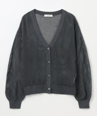 ANY メッシュカーディガン チャコール